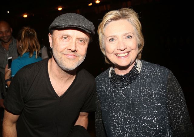 Lars Ulrich and Hillary Clinton